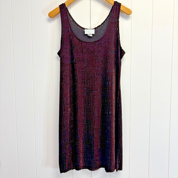 Vintage Hanky Panky Burnout Velvet Slip Dress & Jacket Set Size L Whimsigoth - Picture 8 of 15